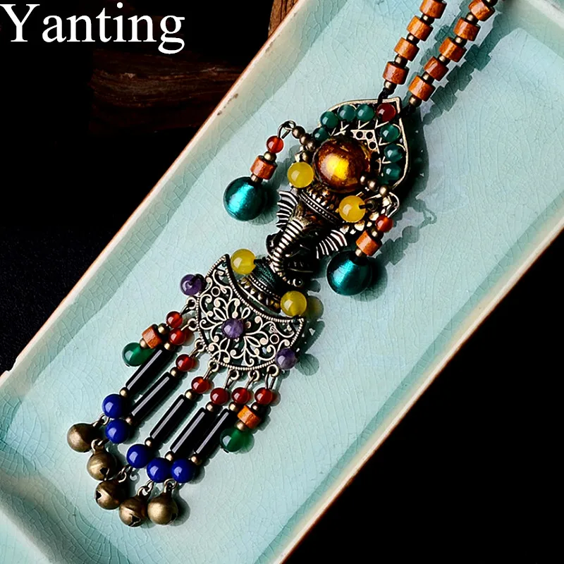 Yanting Bohemia Long Pendant Necklace Women Copper Alloy Elephant Natural Stone Sweater Chain Ethnic Boho Statement Necklace 042
Yanting Bohemia Long Pendant Necklace Women Copper Alloy Elephant Natural Stone Sweater Chain Ethnic Boho Statement Necklace 042