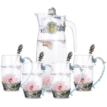 Household glass tea set coffee mug Tea Cups and teapot Coffee Cup With spoon enamel teacup drinkware sets free shipping
Household glass tea set coffee mug Tea Cups and teapot Coffee Cup With spoon enamel teacup drinkware sets free shipping