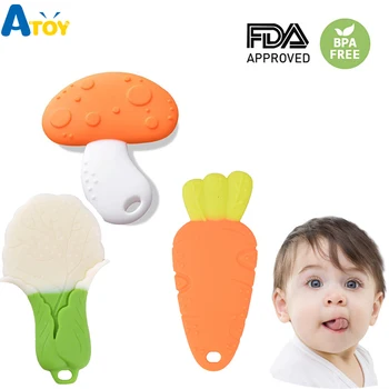 Silicone Baby Teether Vegetable Shape Mushroom Carrot Teether Newborn Teething Beads Necklace Toys For Molar Baby Oral Care
Silicone Baby Teether Vegetable Shape Mushroom Carrot Teether Newborn Teething Beads Necklace Toys For Molar Baby Oral Care