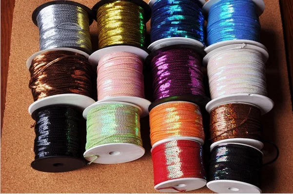 10Yards width 3mm Flat Exquisite Spangle Sequins Ribbon Trim Sewing Paillette Strings Sequin lace in Roll For Crafts Clothing
10Yards width 3mm Flat Exquisite Spangle Sequins Ribbon Trim Sewing Paillette Strings Sequin lace in Roll For Crafts Clothing