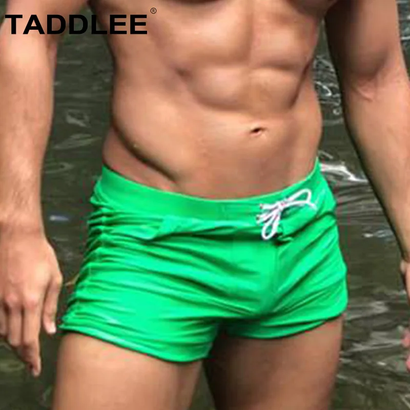 

Taddlee Brand Sexy Swimwear Men Swimsuits Long Basic Swim Boxer Briefs Surf Board Shorts Swimming Trunks Bathing Suits Pocket