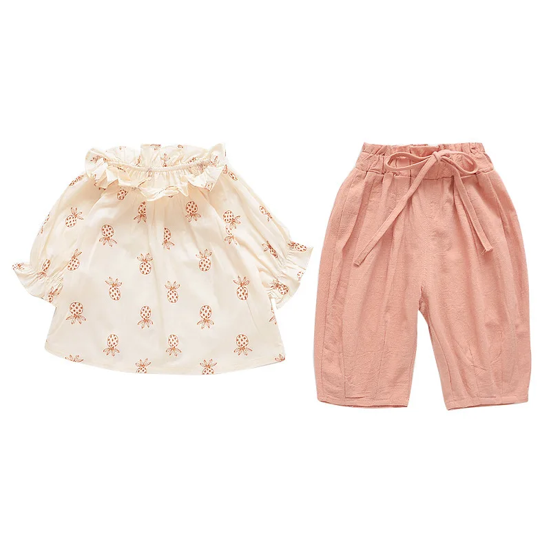 Toddler Girls Outfits Pineapple Pattern Tops & Pants 2 Piece Children Sets Summer Thin Loose Casual Little Girl Set 1 to 5 Years
Toddler Girls Outfits Pineapple Pattern Tops & Pants 2 Piece Children Sets Summer Thin Loose Casual Little Girl Set 1 to 5 Years