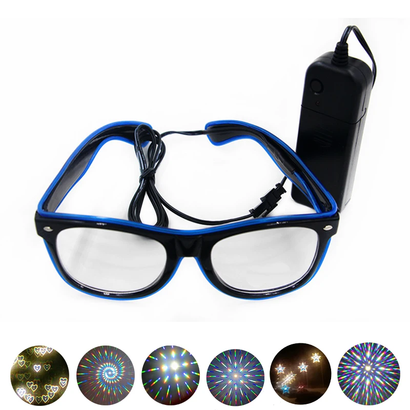 Crazy Funny Club Amazing EL wire Diffraction Glasses El Wire Flashing Fireworks Glasses
Crazy Funny Club Amazing EL wire Diffraction Glasses El Wire Flashing Fireworks Glasses