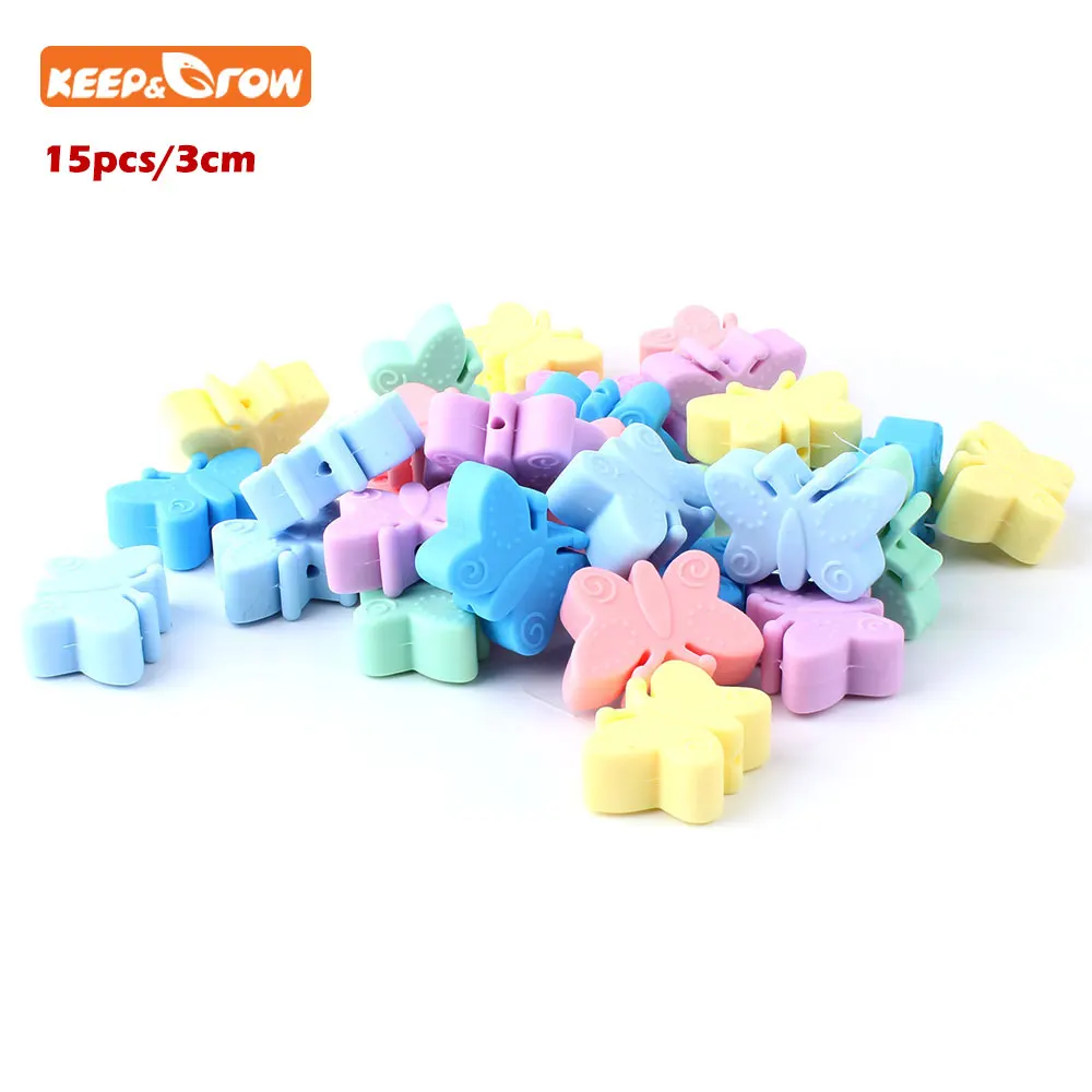 Keep&grow 15Pcs 3cm Silicone Beads Butterfly Teething Beads For Jewelry DIY Making Bead BPA Free Silicone Baby Teething Necklace
Keep&grow 15Pcs 3cm Silicone Beads Butterfly Teething Beads For Jewelry DIY Making Bead BPA Free Silicone Baby Teething Necklace