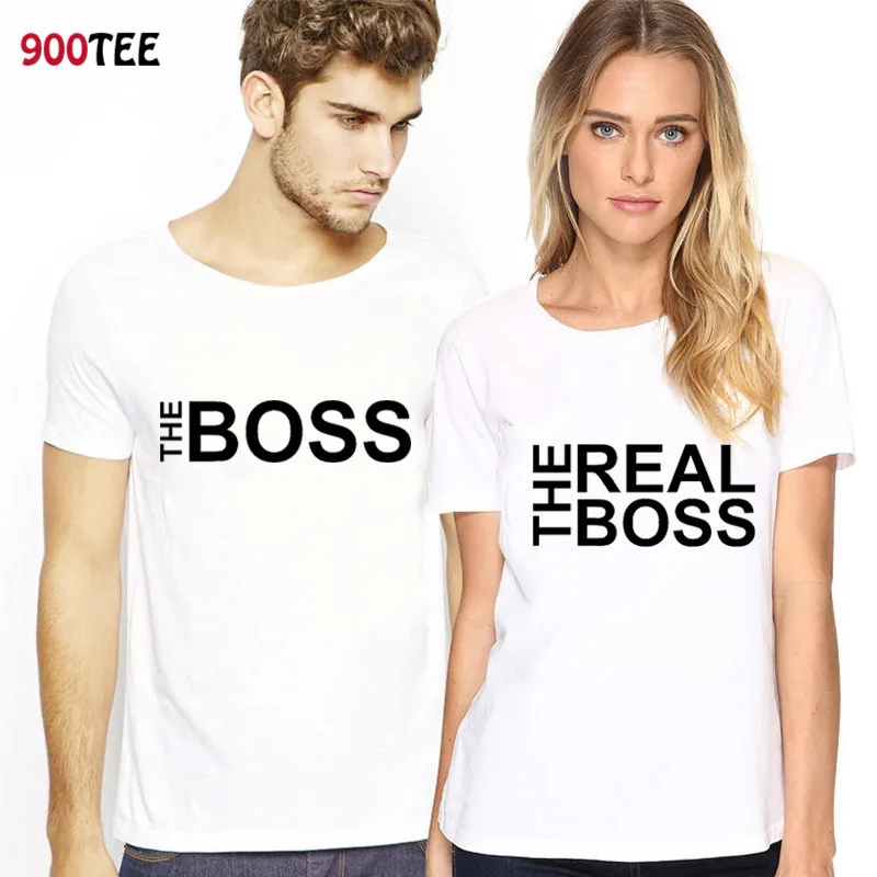 Matching Couple Clothes Lovers T-Shirts Letter The Real Boss Printed Women T-shirt Cotton Loose Fit T Shirt Women Couple T-shirt
Matching Couple Clothes Lovers T-Shirts Letter The Real Boss Printed Women T-shirt Cotton Loose Fit T Shirt Women Couple T-shirt