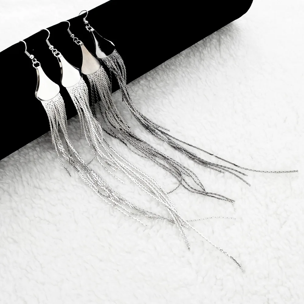 MELIHE austrian crystal tassel drop earrings for women luxury silver long dangle earrings fashion jewelry gift SER150106
MELIHE austrian crystal tassel drop earrings for women luxury silver long dangle earrings fashion jewelry gift SER150106
