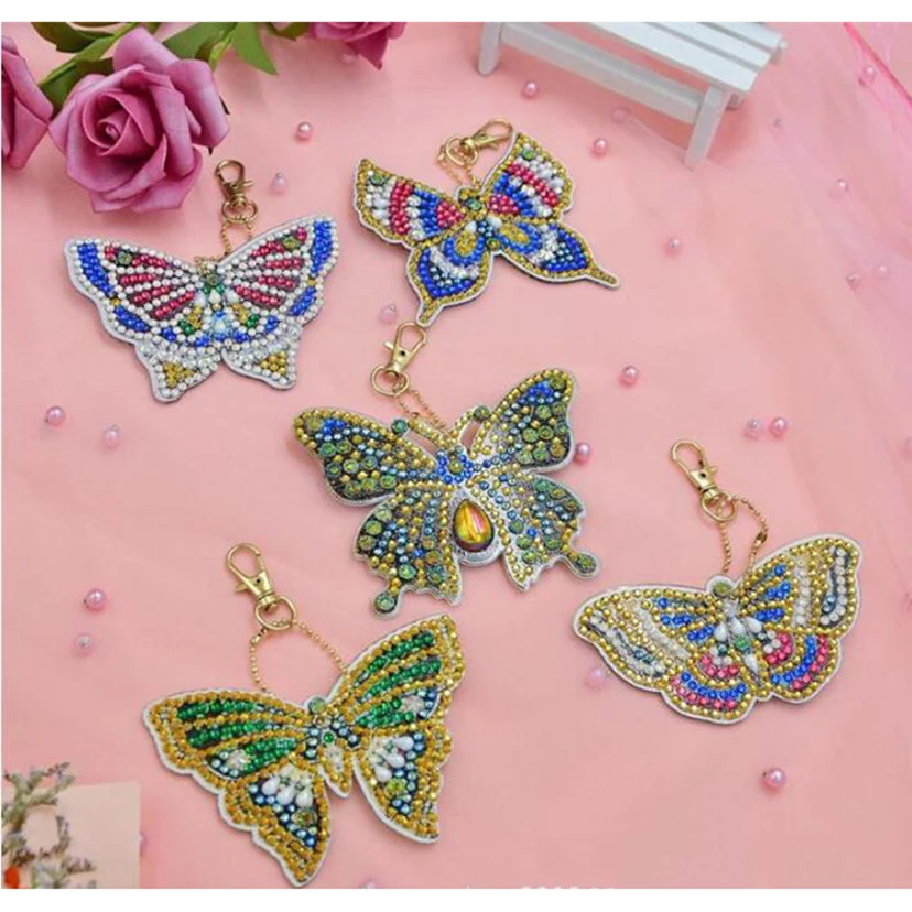 5pcs DIY Special Shaped Full Drill Diamond Painting Keychain Kits Butterfly Diamond Painting Cross Stitch buckle pandent WG1085
5pcs DIY Special Shaped Full Drill Diamond Painting Keychain Kits Butterfly Diamond Painting Cross Stitch buckle pandent WG1085