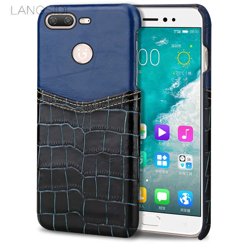 Wangcangli brand phone case crocodile pattern and wax leather mixed color half pack phone case For Gionee S10 custom processing
Wangcangli brand phone case crocodile pattern and wax leather mixed color half pack phone case For Gionee S10 custom processing
