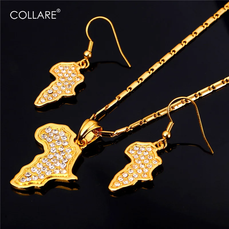 Collare Crystal African Map Jewelry Sets For Women Gold/Silver Color Rhinestone Africa Accessories Earrings Necklace Sets S563
Collare Crystal African Map Jewelry Sets For Women Gold/Silver Color Rhinestone Africa Accessories Earrings Necklace Sets S563