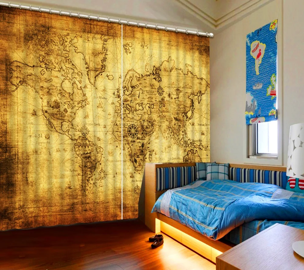 Custom blackout curtains European creative map curtains for bedroom living room kitchen curtains 3d stereoscopic modern curtains
Custom blackout curtains European creative map curtains for bedroom living room kitchen curtains 3d stereoscopic modern curtains