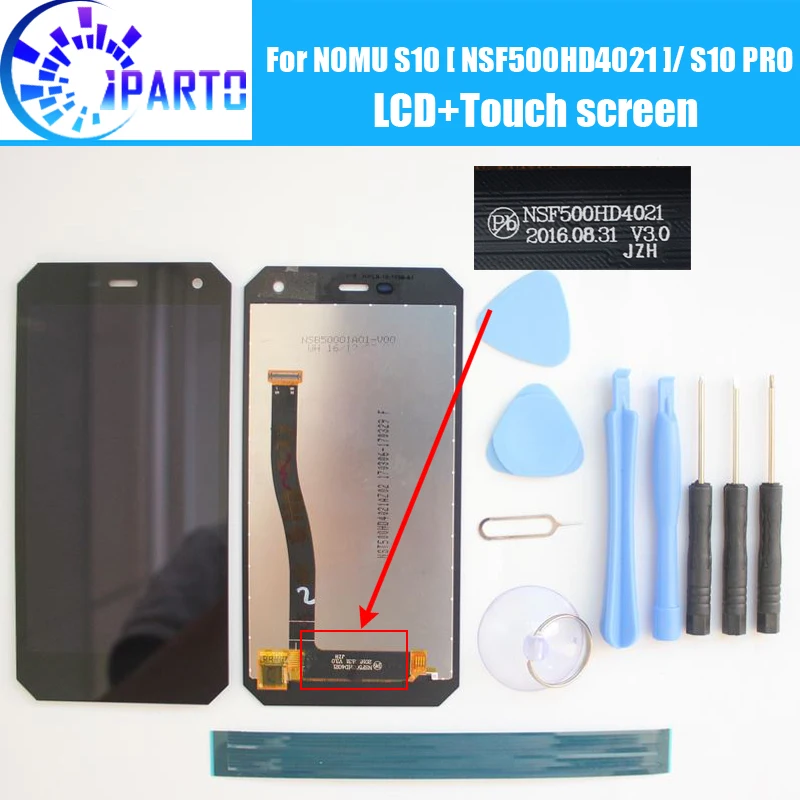 NOMU S10 NSF500HD4021 LCD Display+Touch Screen 100% Original LCD Digitizer Glass Panel Replacement For NOMU S10 PRO version
NOMU S10 NSF500HD4021 LCD Display+Touch Screen 100% Original LCD Digitizer Glass Panel Replacement For NOMU S10 PRO version