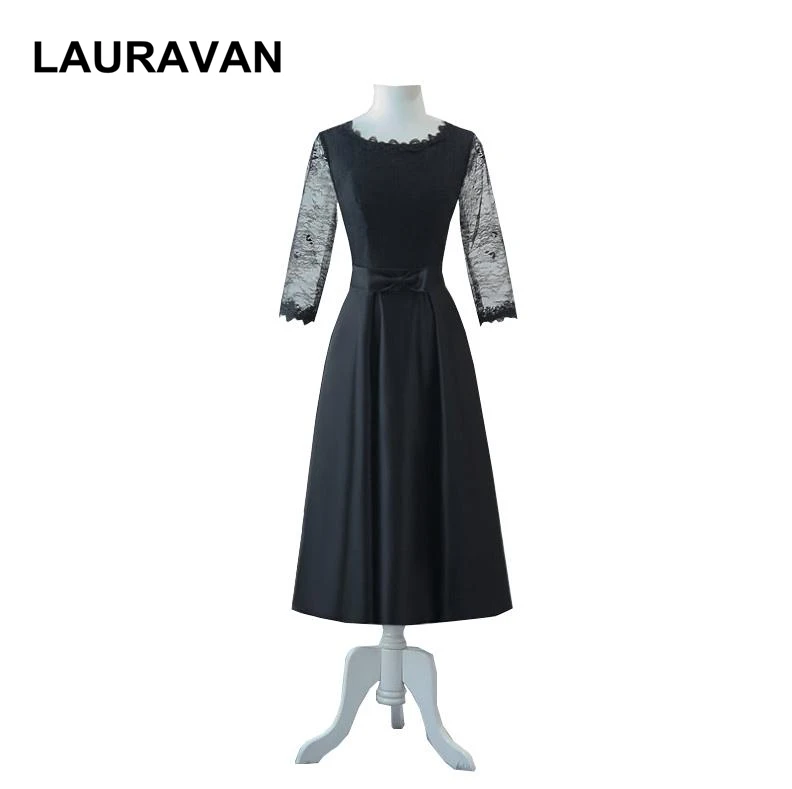 new arrival short formal women elegant black satin prom tea length party dresses of lace sleeves high fashion dress 2020
new arrival short formal women elegant black satin prom tea length party dresses of lace sleeves high fashion dress 2020