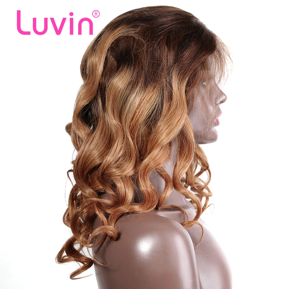 Luvin Loose Wave Short Glueless Lace Front Human Hair BOB Wigs With Baby Hair Brazilian Remy Loose Curly Hair Wig #T1/27
Luvin Loose Wave Short Glueless Lace Front Human Hair BOB Wigs With Baby Hair Brazilian Remy Loose Curly Hair Wig #T1/27