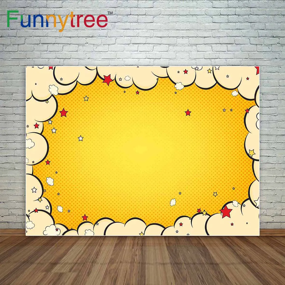 Фон для студийной фотосъемки Funnytree с красочным изображением комиксов в стиле