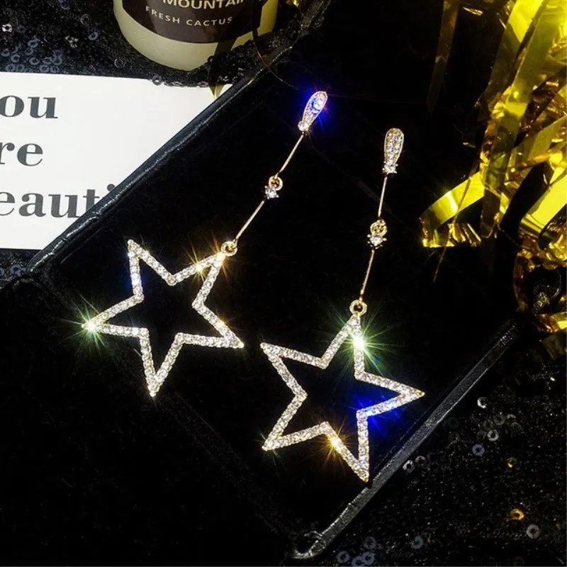 Hot Sale Crystal Heart Star Crown Drop Earrings for Women Rhinestone Earring Long Tassel Big Fashion Wedding Party Jewelry
Hot Sale Crystal Heart Star Crown Drop Earrings for Women Rhinestone Earring Long Tassel Big Fashion Wedding Party Jewelry
