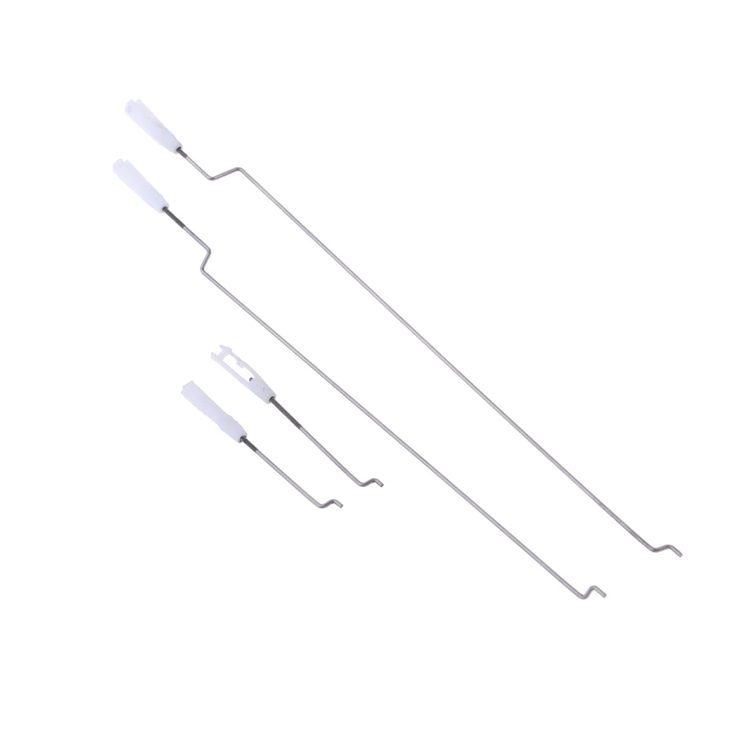 MagiDeal 4pcs Metal Z-Type Steel Wire Pull Rod for Wltoys XK A430 RC Plane Wing and Servo