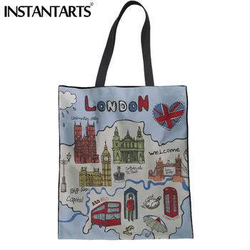 INSTANTARTS 3D London Paris New York Print Linen Reusable Large Shopper Bag Tote Bag Womens Cloth Casual Bag Girl Canvas Handbag
INSTANTARTS 3D London Paris New York Print Linen Reusable Large Shopper Bag Tote Bag Womens Cloth Casual Bag Girl Canvas Handbag
