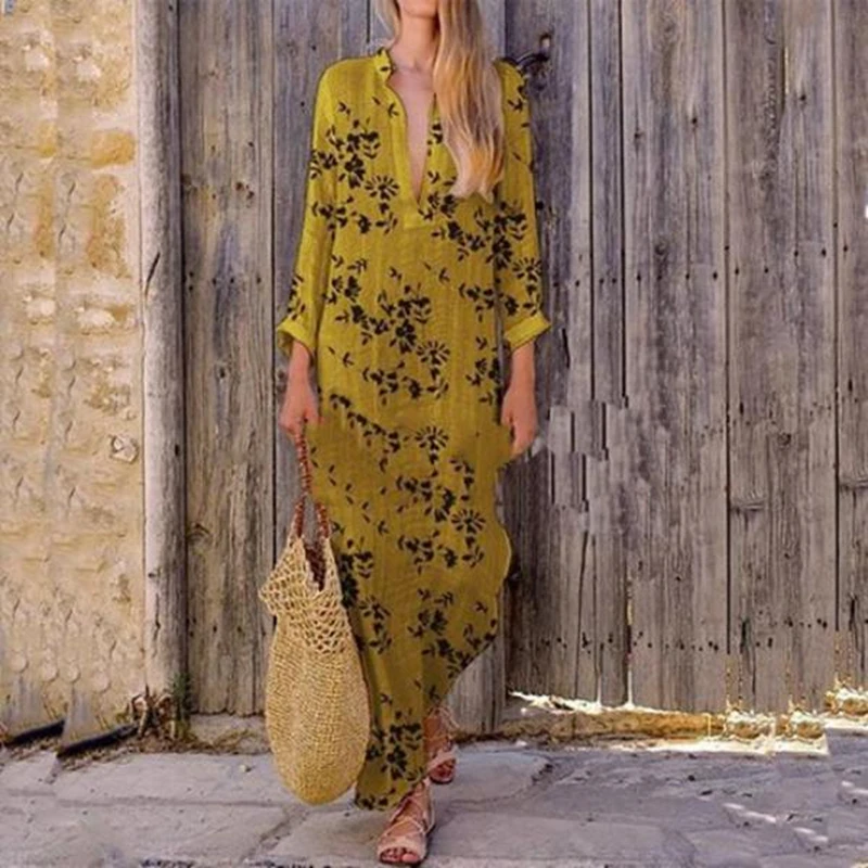 Women Deep V Dress Long Sleeve Holiday Beach Wear Dress Torridity Vacation Ladies Dresses Long Vestido
Women Deep V Dress Long Sleeve Holiday Beach Wear Dress Torridity Vacation Ladies Dresses Long Vestido