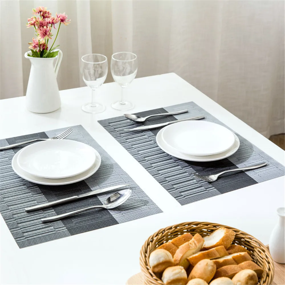 30*45cm Non-slip Pad Kitchen Accessories Stripe Pattern Dining Table Mats Oil-proof Table Placemat Heat Insulation Waterproof
30*45cm Non-slip Pad Kitchen Accessories Stripe Pattern Dining Table Mats Oil-proof Table Placemat Heat Insulation Waterproof