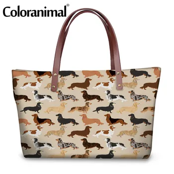 Coloranimal Brand Design 3D Hot Sale Pet Dog Peint Women's Large Handbags Woman Casual Shopping Bags Cute Dachshund Dog Tote Bag
Coloranimal Brand Design 3D Hot Sale Pet Dog Peint Women's Large Handbags Woman Casual Shopping Bags Cute Dachshund Dog Tote Bag