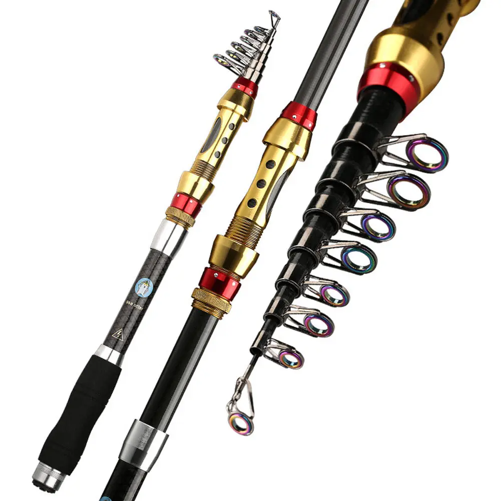 High Quality Telescopic Fishing Rod Carbon Fiber Travel Spinning Pole Reel Fish Tackle 1.8/2.1/2.4/2.7/3.0/3.6m NCM99
High Quality Telescopic Fishing Rod Carbon Fiber Travel Spinning Pole Reel Fish Tackle 1.8/2.1/2.4/2.7/3.0/3.6m NCM99
