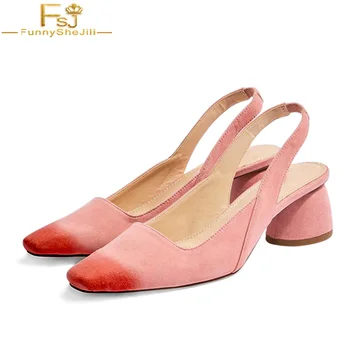 Pink And Red Burnished Square Toe Elastic Mid Thick Heels Mules Summer Autumn Casual Elegant Woman Shoes 2019 Sieze 4~16
Pink And Red Burnished Square Toe Elastic Mid Thick Heels Mules Summer Autumn Casual Elegant Woman Shoes 2019 Sieze 4~16