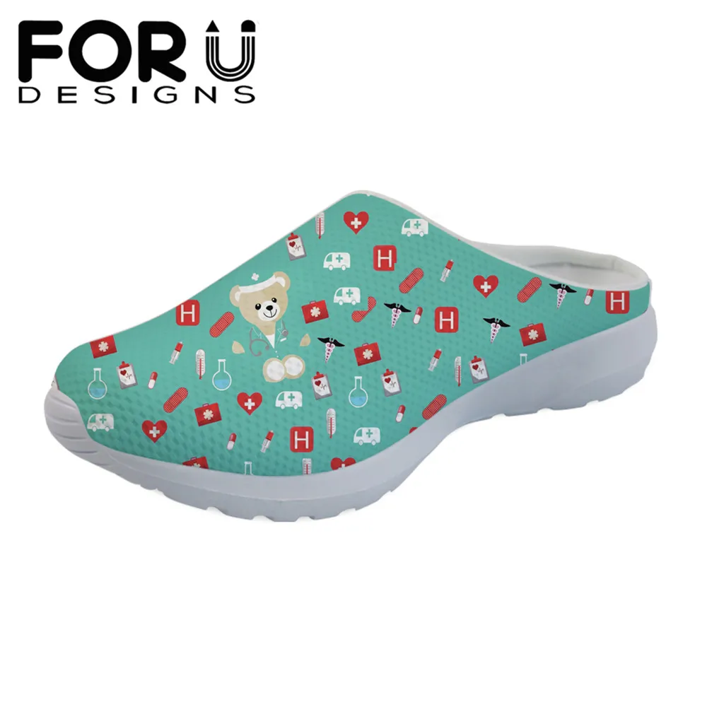 FORUDESIGNS 3D Cartoon Nurse Bear Printed Ladies Beach Sandals Shoes Woman Light Flats Sandal Home Slippers For Teen Girls Mujer
FORUDESIGNS 3D Cartoon Nurse Bear Printed Ladies Beach Sandals Shoes Woman Light Flats Sandal Home Slippers For Teen Girls Mujer