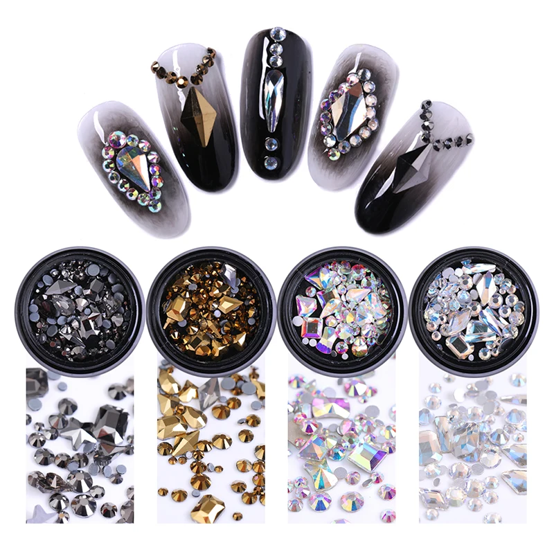 Nail Rhinestone Gold Grey Flat Back AB Color Multi-size Irregular Beads Manicure Nail Art Decoration Accessories DIY Design
Nail Rhinestone Gold Grey Flat Back AB Color Multi-size Irregular Beads Manicure Nail Art Decoration Accessories DIY Design