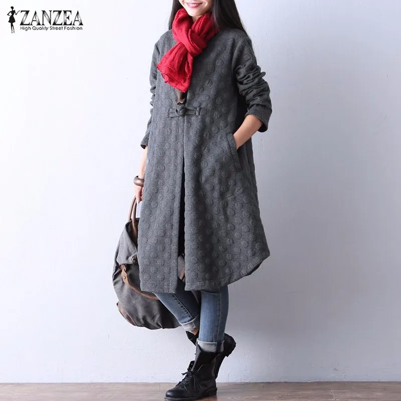 Autumn Winter Dress 2019 ZANZEA Women Retro Midi Dress Long Sleeve Casual Loose Pockets Solid Kaftan Cotton Dress Robe Vestidos
Autumn Winter Dress 2019 ZANZEA Women Retro Midi Dress Long Sleeve Casual Loose Pockets Solid Kaftan Cotton Dress Robe Vestidos