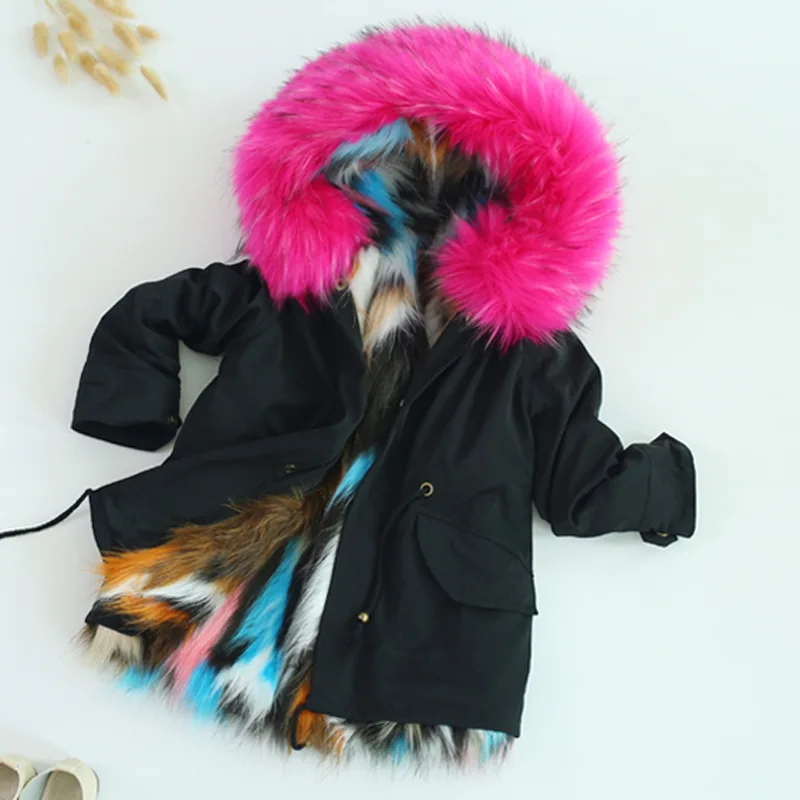 

JKP 2018 new winter children's imitation fur coat boys and girls overcome the baby fur coat fashion Outerwear Jackets FPC-152