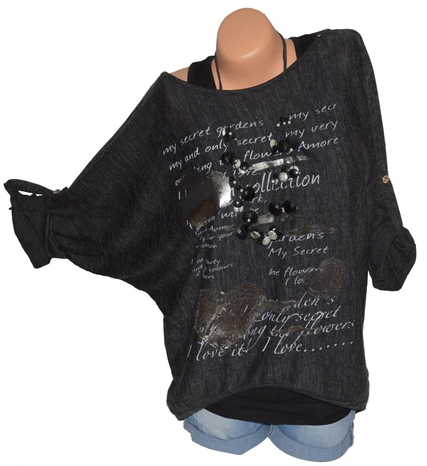 Style Plus Size Women Fashion graphic printed Scoop Neck One cute Classics Shoulder Bat Long Sleeve Tshirt Pullover Tops
Style Plus Size Women Fashion graphic printed Scoop Neck One cute Classics Shoulder Bat Long Sleeve Tshirt Pullover Tops