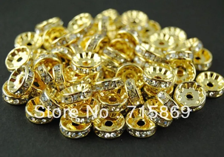100pcs/Lot 10MM Crystal Spacer Metal Golden Plated Rondelle Rhinestone Loose Beads Make Bracelet For Jewelry Making
100pcs/Lot 10MM Crystal Spacer Metal Golden Plated Rondelle Rhinestone Loose Beads Make Bracelet For Jewelry Making
