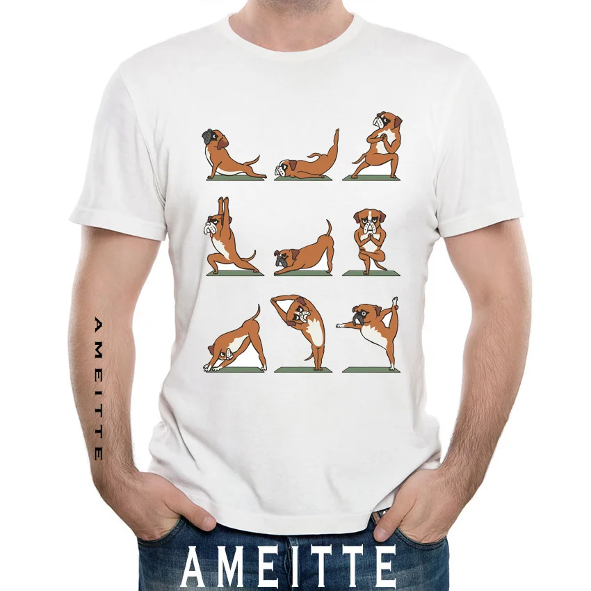 Funny Boxer Dog Yo ga Print T-Shirt 2019 New Summer Fashion Men t-shirt Bad Dog Design Tops Cool Funny Woman Casual Tees
Funny Boxer Dog Yo ga Print T-Shirt 2019 New Summer Fashion Men t-shirt Bad Dog Design Tops Cool Funny Woman Casual Tees