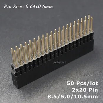 Hellotronics 50 Pcs/Lot 2x20 Pin Extra Tall Header 8.5/5.0/10.5mm Stacking Header for RaspberryPi A+ Model B Plus Pi 2 Pi 3 Pi 4
Hellotronics 50 Pcs/Lot 2x20 Pin Extra Tall Header 8.5/5.0/10.5mm Stacking Header for RaspberryPi A+ Model B Plus Pi 2 Pi 3 Pi 4
