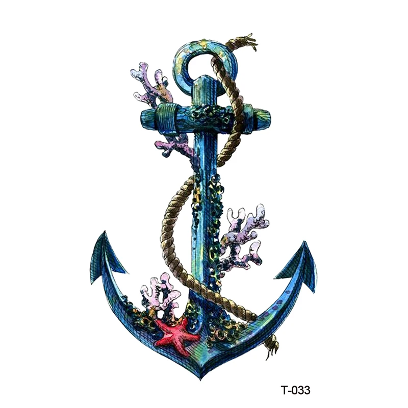 Wyuen New Design Rusty Anchor Coral Waterproof Temporary Tattoo Stickers for Adults Kids Body Art Fake Tatoo for Man Woman T-033
Wyuen New Design Rusty Anchor Coral Waterproof Temporary Tattoo Stickers for Adults Kids Body Art Fake Tatoo for Man Woman T-033