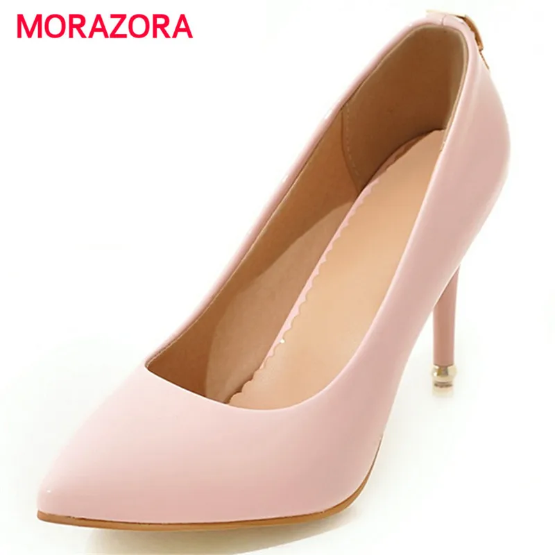 MORAZORA Big size 34-45 sexy lady party shoes fashion four seasons single shoes woman pumps PU leather thin heels shoes
MORAZORA Big size 34-45 sexy lady party shoes fashion four seasons single shoes woman pumps PU leather thin heels shoes