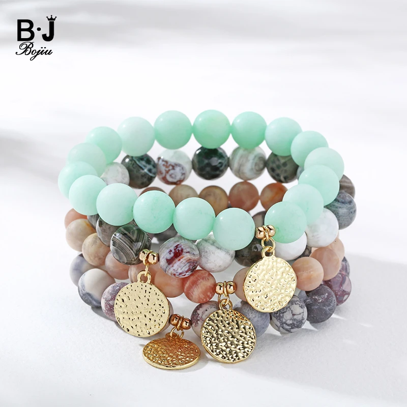 Bojiu Light Yellow Gold Coin Charm Friendship Bracelets Mint Bead Stone Single Bracelet BCSET45
Bojiu Light Yellow Gold Coin Charm Friendship Bracelets Mint Bead Stone Single Bracelet BCSET45