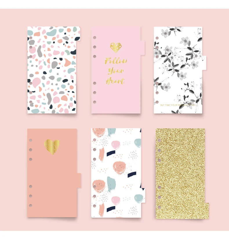 6pcs Never Pink Series Spiral Notebook Index Pages Cute A6 Planner Dividers for Lovedoki Dokibook Diary Inside Refill Stationery
6pcs Never Pink Series Spiral Notebook Index Pages Cute A6 Planner Dividers for Lovedoki Dokibook Diary Inside Refill Stationery