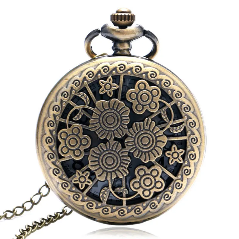 Vintage Bronze Blooming Flowers Hollow Pretty Quartz Pocket Watch Necklace Chain Women Ladies Girls Relogio De Bolso
Vintage Bronze Blooming Flowers Hollow Pretty Quartz Pocket Watch Necklace Chain Women Ladies Girls Relogio De Bolso