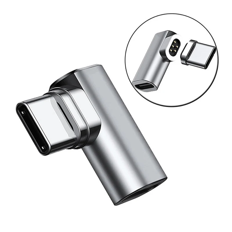 4.3A USB-C Adapter 90 Degree Elbow Type C To Type C Magnetic Adapter Cable Converter For Macbook Pro Samsung S8 S9 Plus Note 8
4.3A USB-C Adapter 90 Degree Elbow Type C To Type C Magnetic Adapter Cable Converter For Macbook Pro Samsung S8 S9 Plus Note 8
