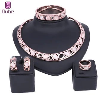 OUHE Rose Gold Fine Jewelry Sets Cat's Eye Stone Necklace Bracelet Earrings Ring Sets Women Vintage Luxury Jewelry Set
OUHE Rose Gold Fine Jewelry Sets Cat's Eye Stone Necklace Bracelet Earrings Ring Sets Women Vintage Luxury Jewelry Set