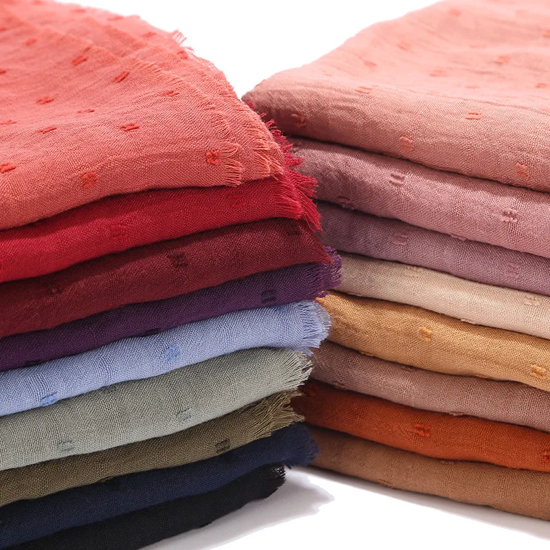 2019 Newest Women Plain Color Spot Pattern Cotton Frayed Scarf 20Colors 10pcs/lot
2019 Newest Women Plain Color Spot Pattern Cotton Frayed Scarf 20Colors 10pcs/lot