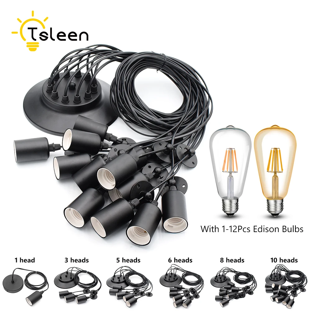 With ST64 16W Filament Lamp Base E27 Vintage Retro Edison Lamp Base Holder Pendant Bulb Light Screw Socket 110V 220V 2M CABLE
With ST64 16W Filament Lamp Base E27 Vintage Retro Edison Lamp Base Holder Pendant Bulb Light Screw Socket 110V 220V 2M CABLE