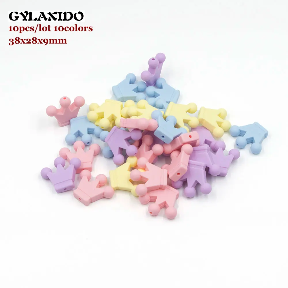 10pcs Crown Silicone Beads Baby Teething Toys Food Grade Perle Silicone Dentition DIY Pacifier Chain Teething Necklace Baby Gift
10pcs Crown Silicone Beads Baby Teething Toys Food Grade Perle Silicone Dentition DIY Pacifier Chain Teething Necklace Baby Gift