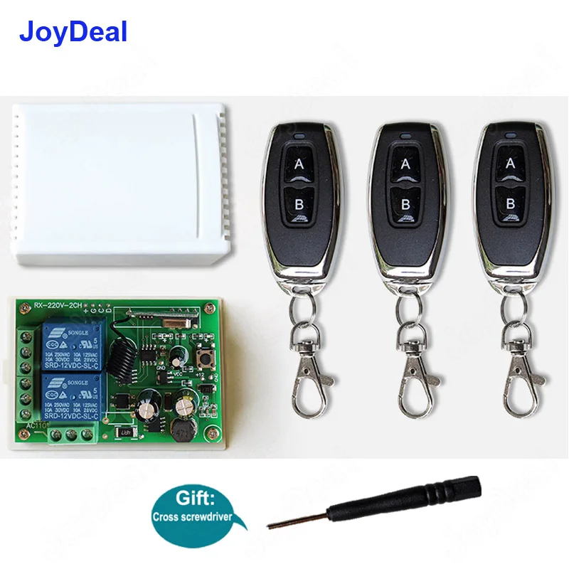 433Mhz 220V 2CH Wireless Remote Control Switches Relay Receiver Module & 433 MHz Remote Controls Wall Light Door RF Transmitter
433Mhz 220V 2CH Wireless Remote Control Switches Relay Receiver Module & 433 MHz Remote Controls Wall Light Door RF Transmitter