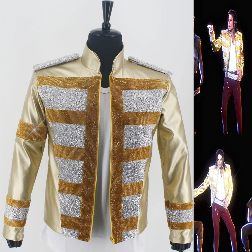 Rare MJ Michael Jackson Shocked New Fashion 3D Holographic Slave To The Rhythm LIVE Billboard Music Awards Crystal Golden Jacket
Rare MJ Michael Jackson Shocked New Fashion 3D Holographic Slave To The Rhythm LIVE Billboard Music Awards Crystal Golden Jacket