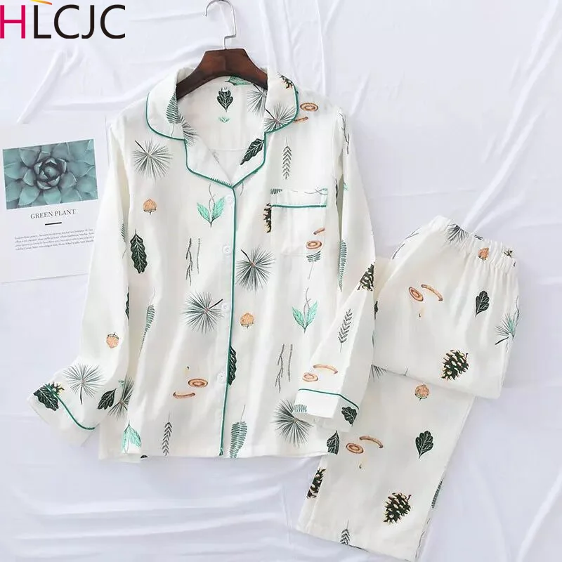 Fresh 100% Gauze Cotton Sleepwear Women Long Sleeve Trousers Cozy Pyjamas Japanese Pajamas Sets Women Autumn New
Fresh 100% Gauze Cotton Sleepwear Women Long Sleeve Trousers Cozy Pyjamas Japanese Pajamas Sets Women Autumn New