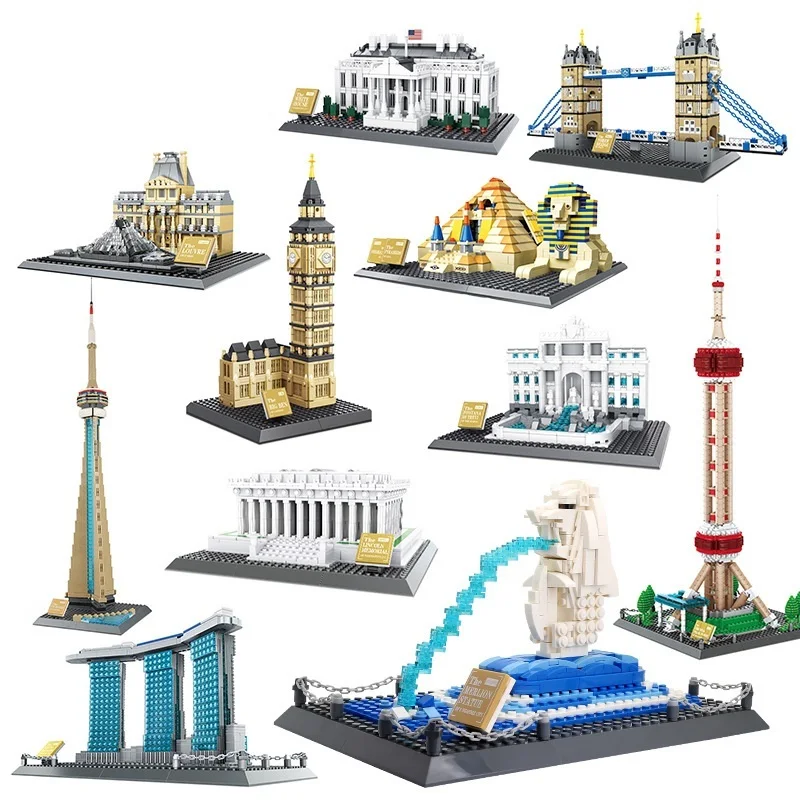 WanGe city 2019 Urban construction Singapore, Thailand town bridge building blocks children assemble bricks toys Christmas gift
WanGe city 2019 Urban construction Singapore, Thailand town bridge building blocks children assemble bricks toys Christmas gift