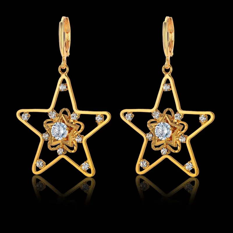 X98777 Trendy Hollow Rhinestone Star Drops Earrings For Women Jewelry Female Gift Gold Color Earing Fashion Woman Earrings 2018
X98777 Trendy Hollow Rhinestone Star Drops Earrings For Women Jewelry Female Gift Gold Color Earing Fashion Woman Earrings 2018