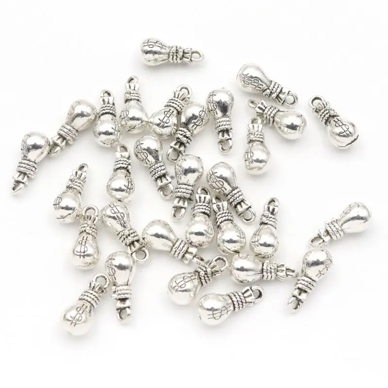 10pcs 15x6mm Vintage Antique Silver Money Bags Charms Pendants for Jewelry Making DIY Bracelet Necklace Handmade Accessories
10pcs 15x6mm Vintage Antique Silver Money Bags Charms Pendants for Jewelry Making DIY Bracelet Necklace Handmade Accessories